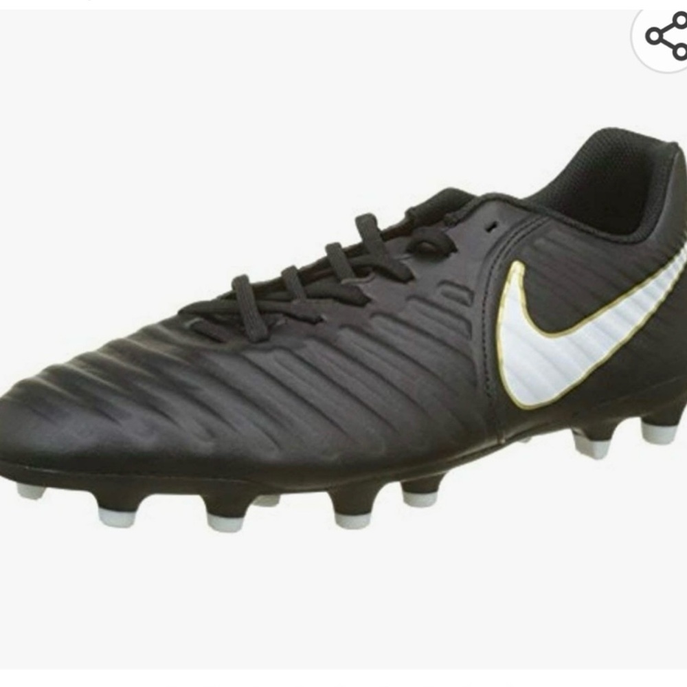 NIKE Boys' Jr Tiempo legend Outdoor 
Soccer Shoes, black & gold, size 6Y